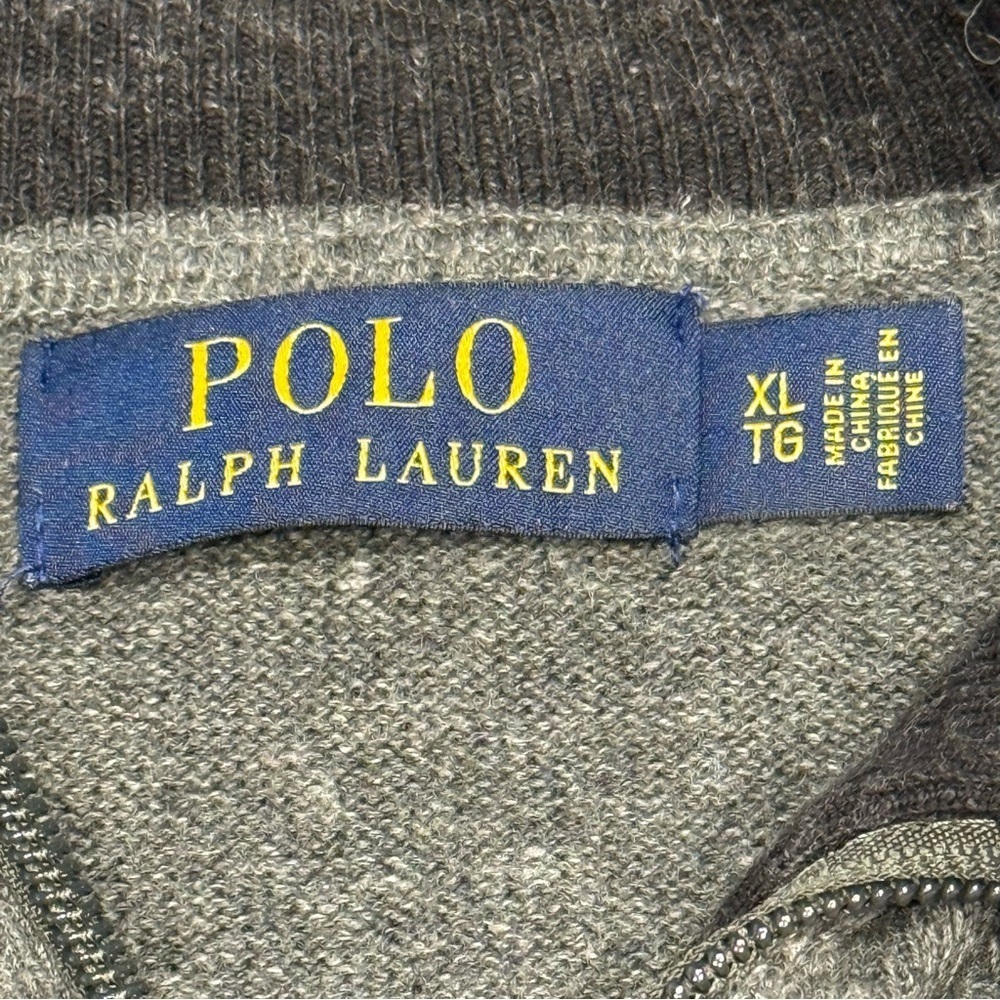 Polo Ralph Lauren Gray Sweater zip up 100% cotton